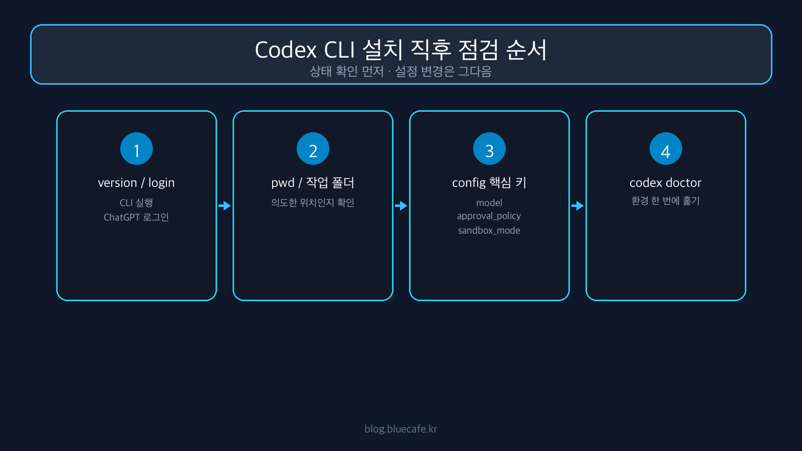 Codex CLI 설치 직후 점검 순서